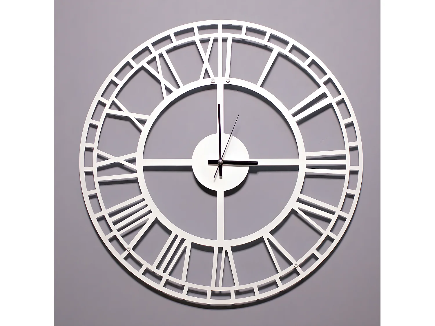 Horloge Murale Vintage 7, Blanc, 50x1,5x50 cm, EPIKASA