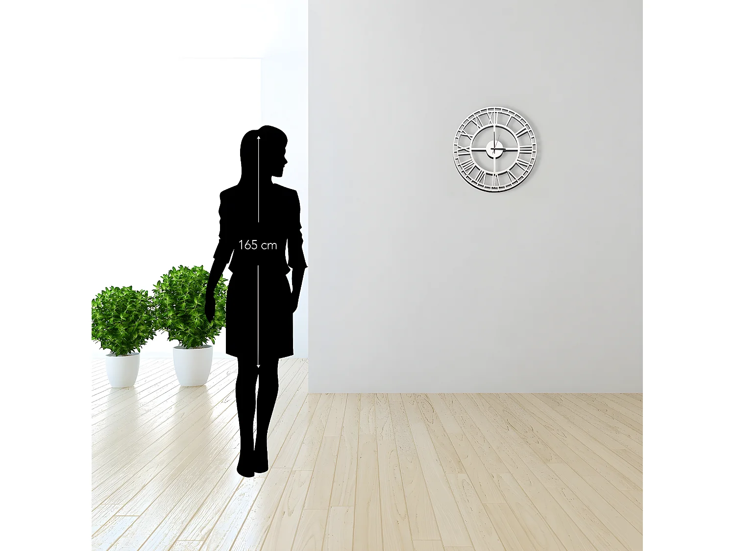 Horloge Murale Vintage 7, Blanc, 50x1,5x50 cm, EPIKASA