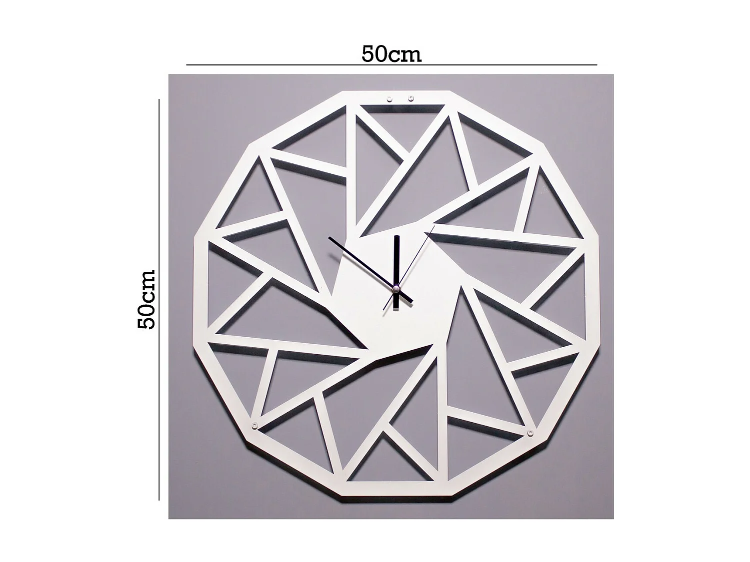 Wandklok Geometrisch 1 - Wit - 50x1,5x50 cm - EPIKASA