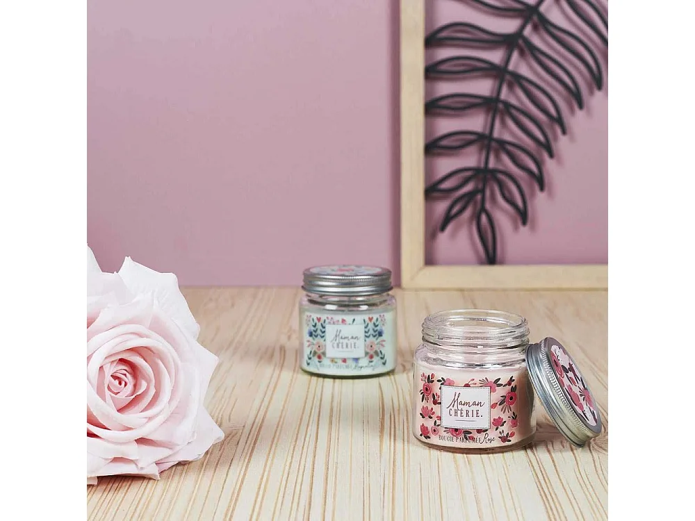 Bougie parfumée en pot Maman 6.5 cm (Lot de 4)