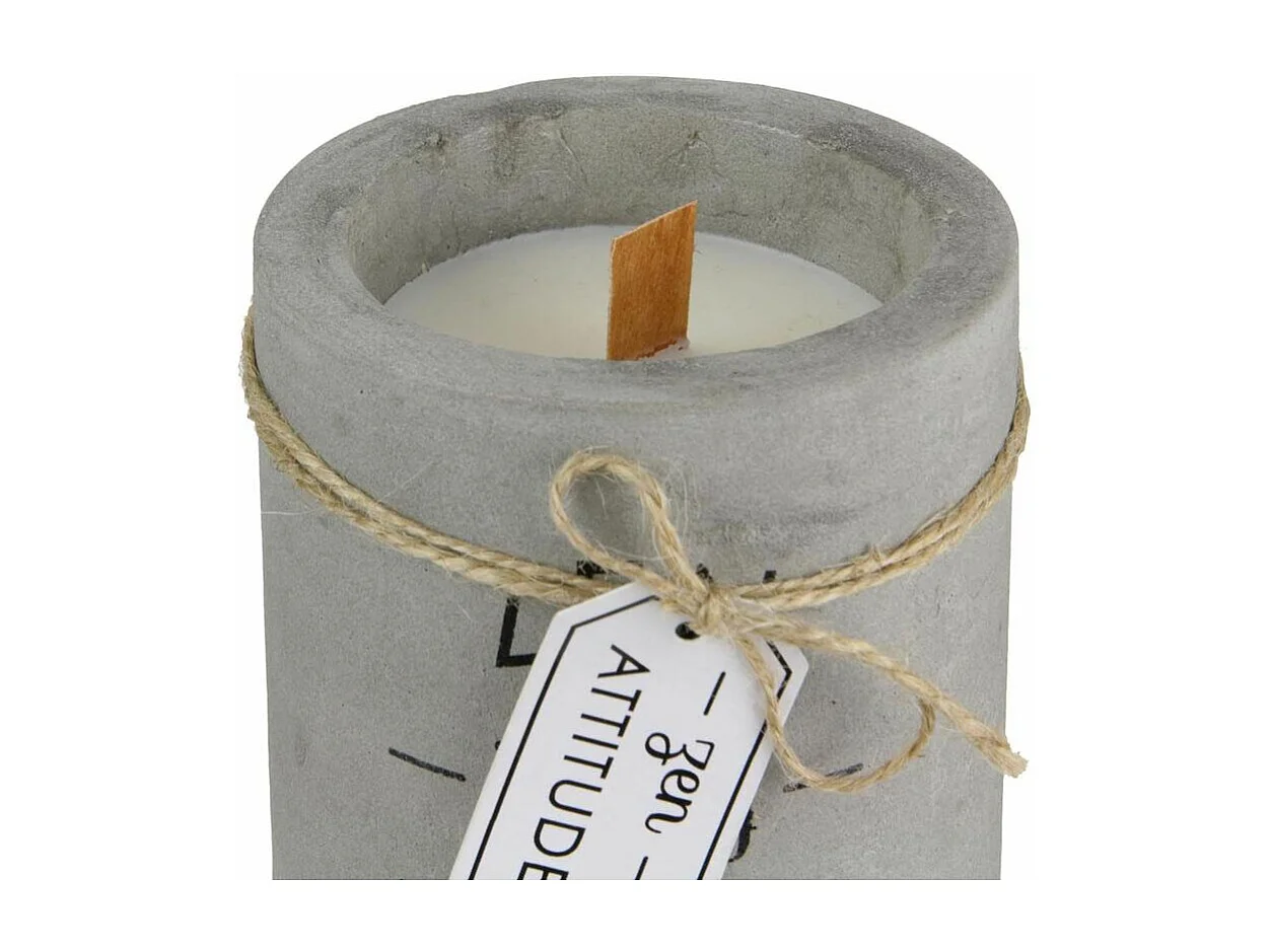 Bougie senteur linge frais pot en ciment (Lot de 2)