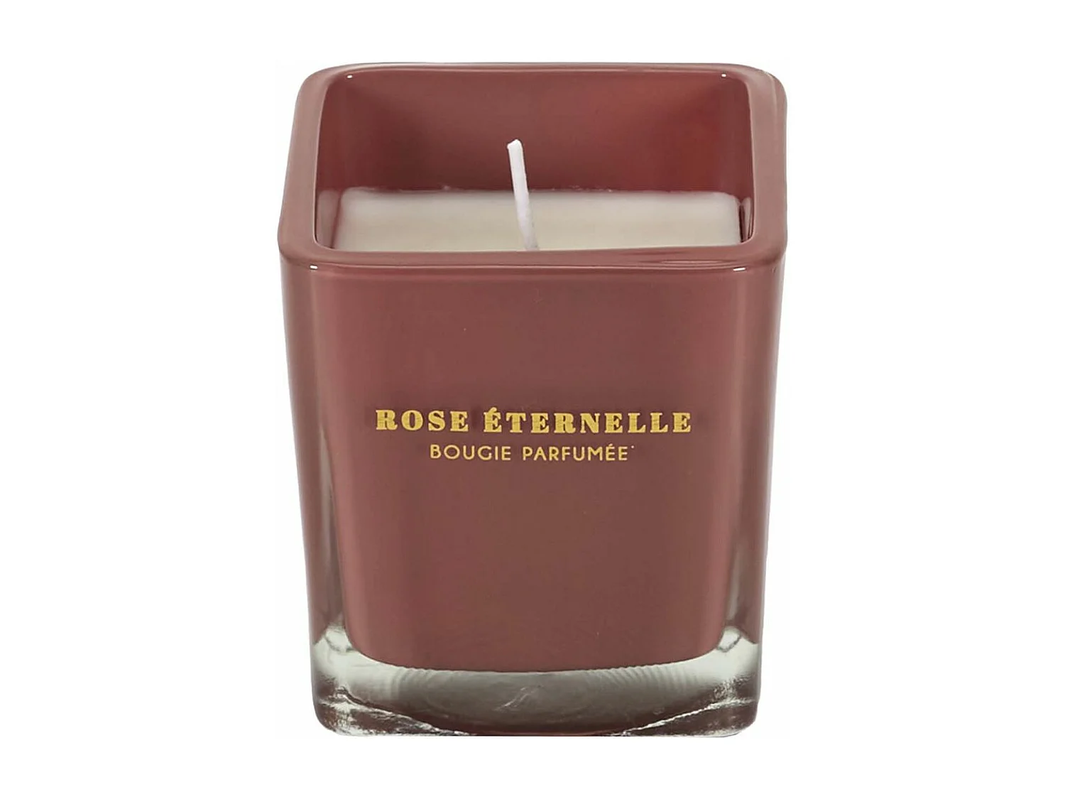 Bougie parfumée carrée Nude 7 cm (Lot de 3) Rose des bois