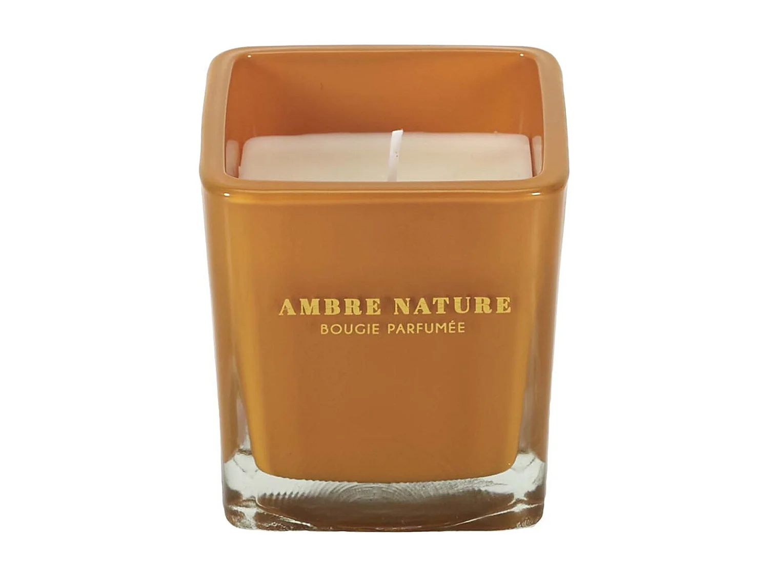 Bougie parfumée carrée Nude 7 cm (Lot de 3) Moutarde