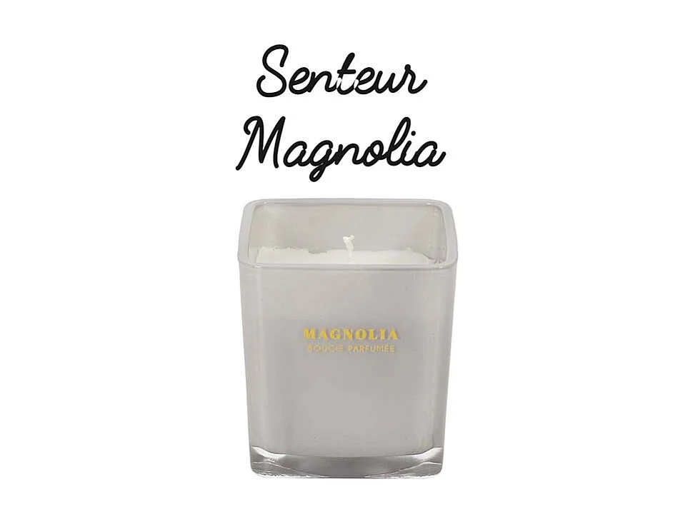 Bougie parfumée carrée Nude 7 cm (Lot de 3) Blanc