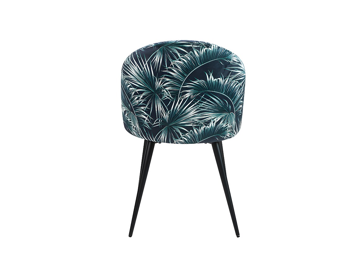 Stuhl 6er-Set PALMERA - Stoff & Metall - Mit Palmenmotiv jetzt günstig