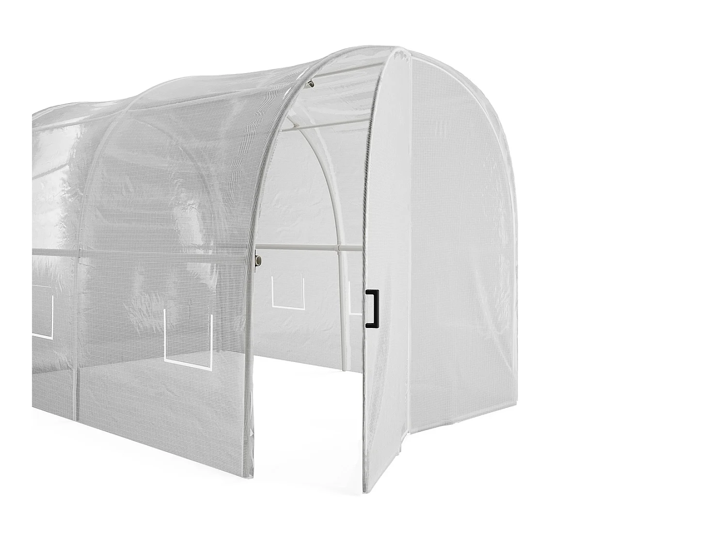 Tunnelkas met structuur van staal en deur 12 m² - L300 x B400 x H200 cm - ALOCASIA