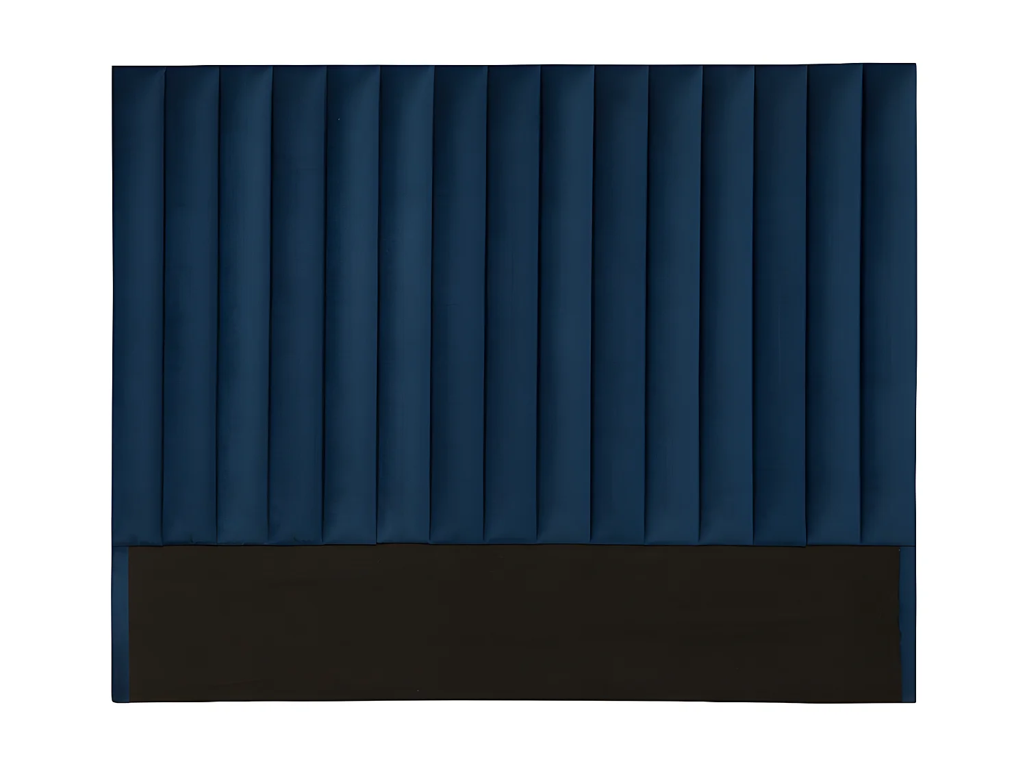 Cabecero cama SARAH - 140 cm - Terciopelo - Azul noche