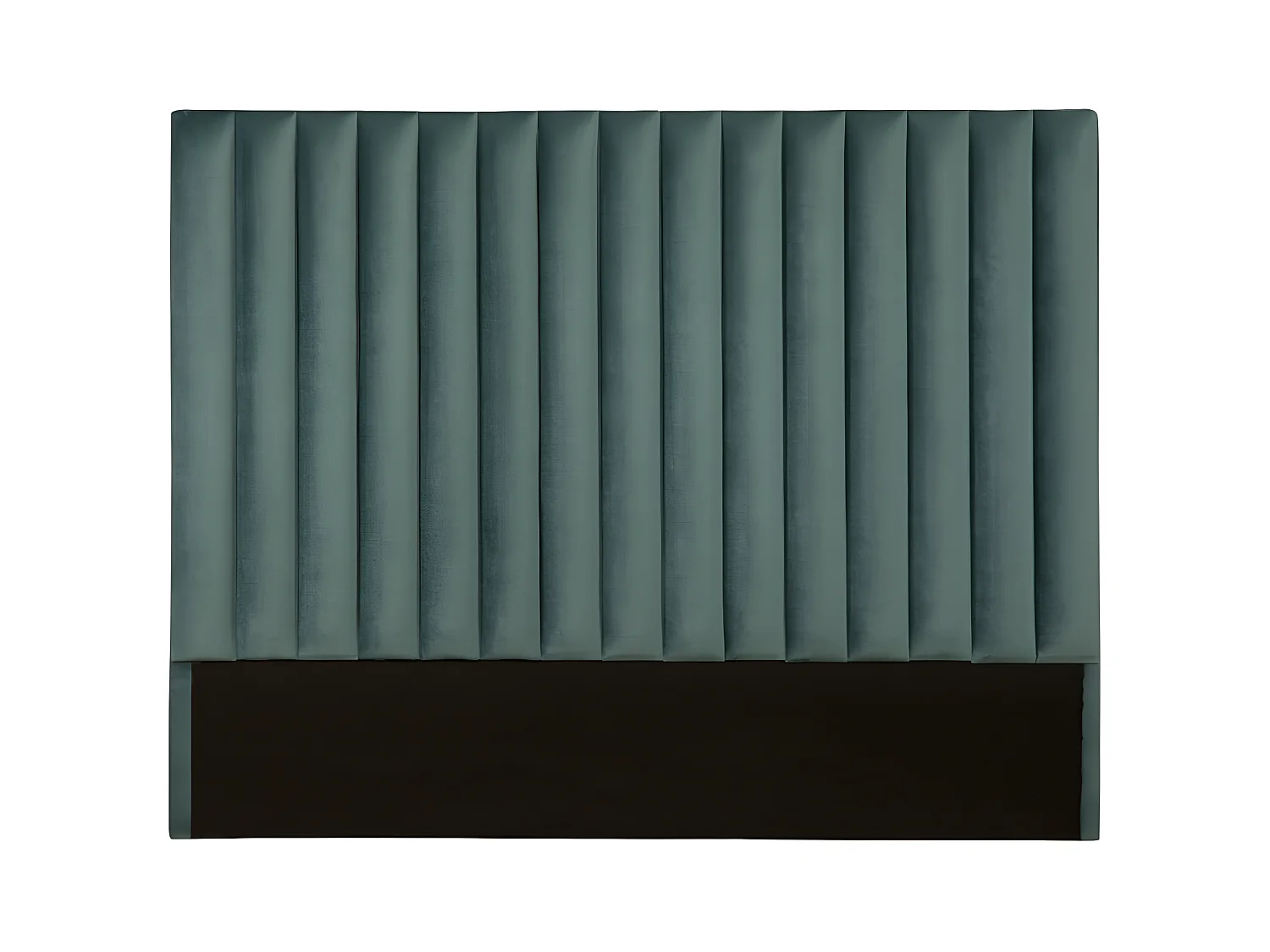Sänggavel med vertikala sömmar SARAH - 150 cm - Sammet - Grön