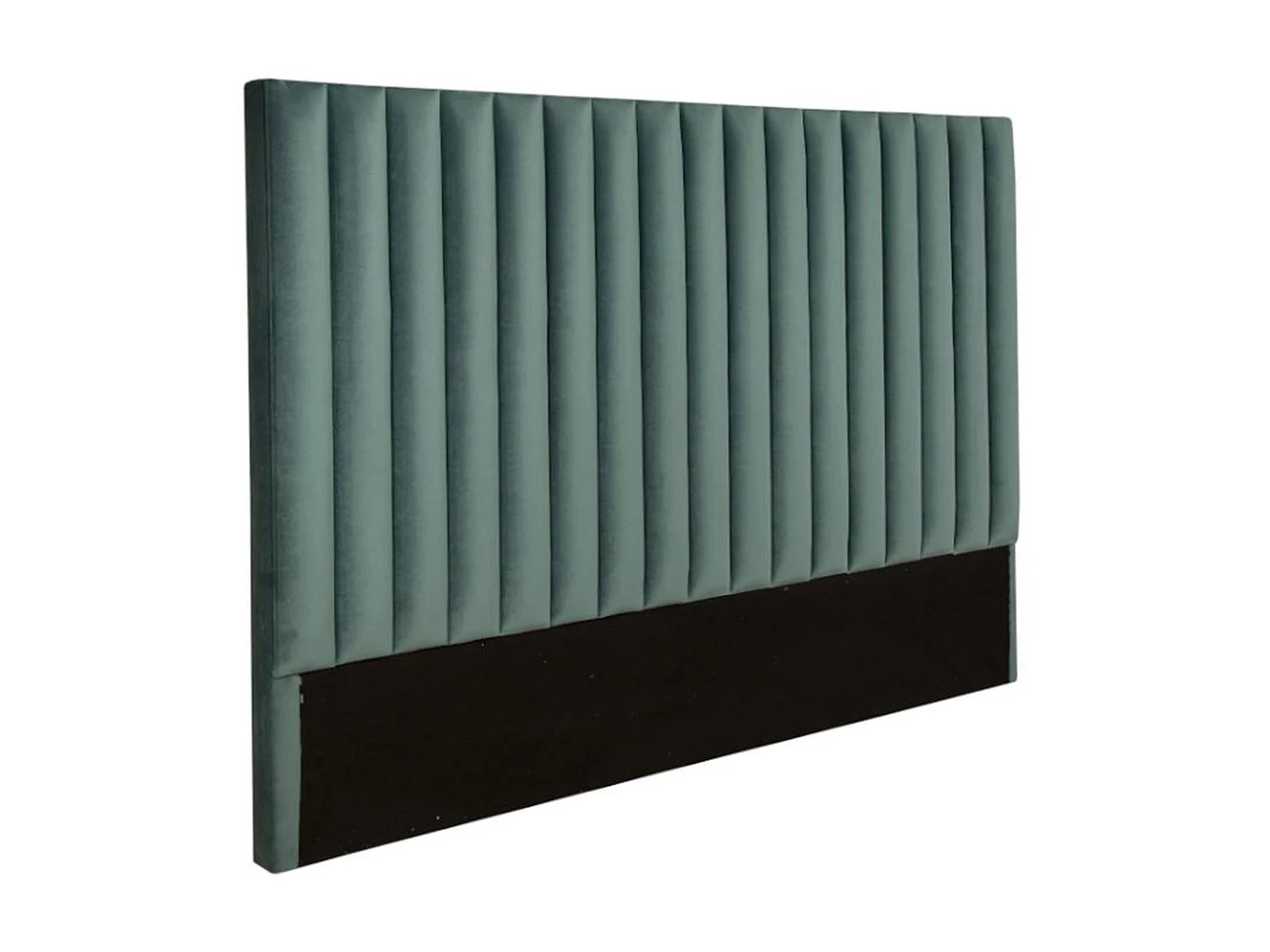 Hoofdeinde SARAH met verticale naden - 160 cm - Fluweel - Amandelgroen