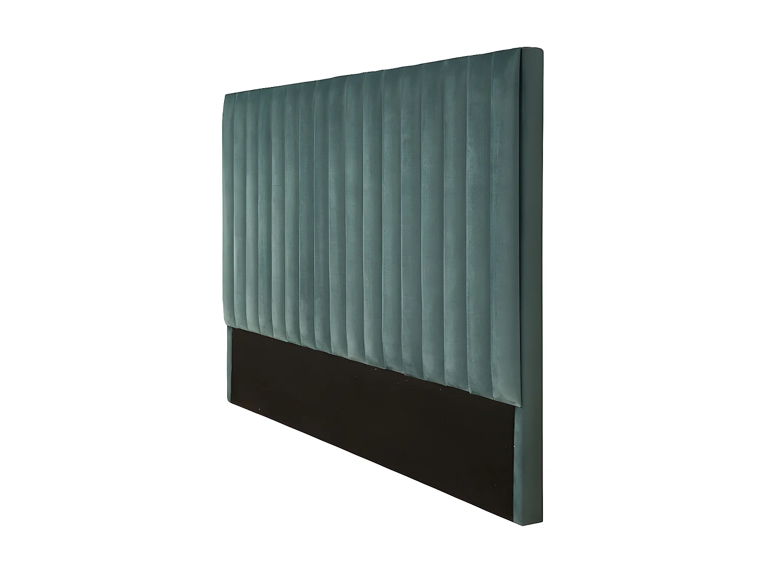 Hoofdeinde SARAH met verticale naden - 160 cm - Fluweel - Amandelgroen