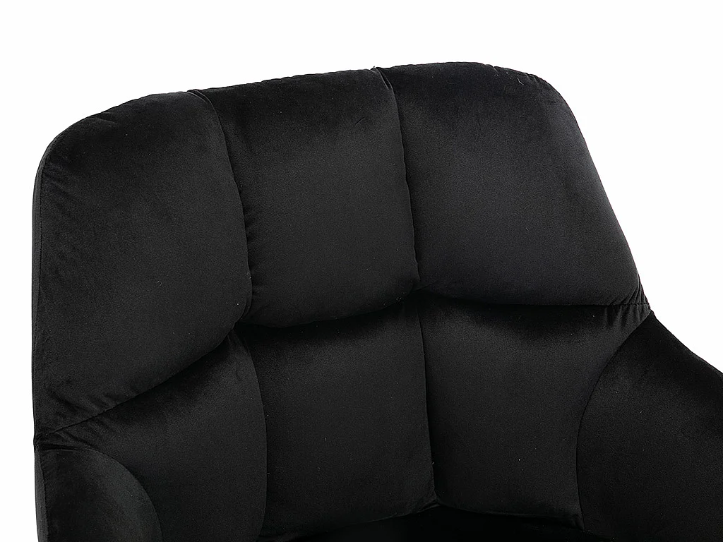 Lot de 2 chaises  avec accoudoirs - Velours et métal - Noir - PEGA de Pascal MORABITO