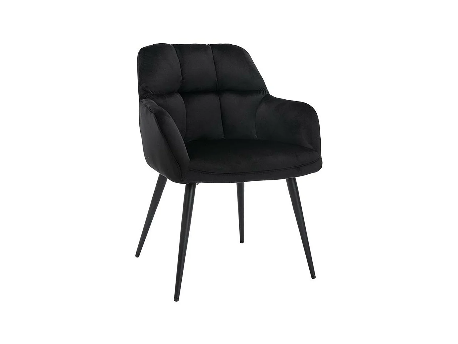 Juego de 2 sillas PEGA de Pascal MORABITO - Con brazos - Terciopelo y metal - Negro