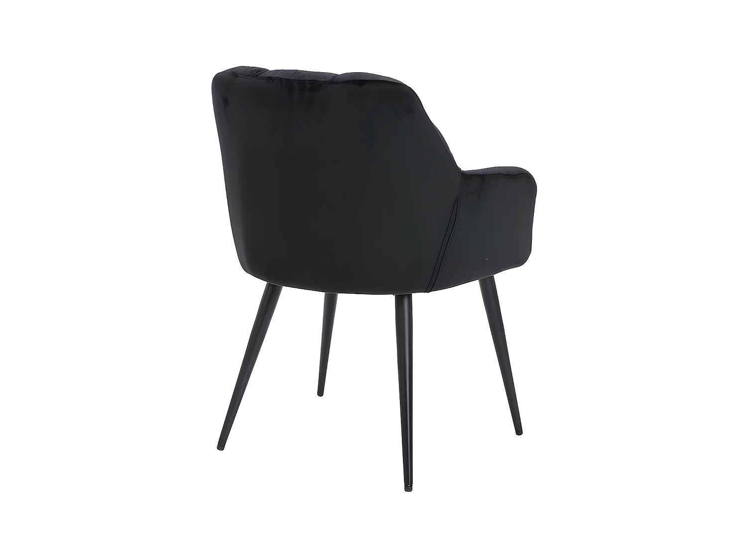 Juego de 2 sillas PEGA de Pascal MORABITO - Con brazos - Terciopelo y metal - Negro