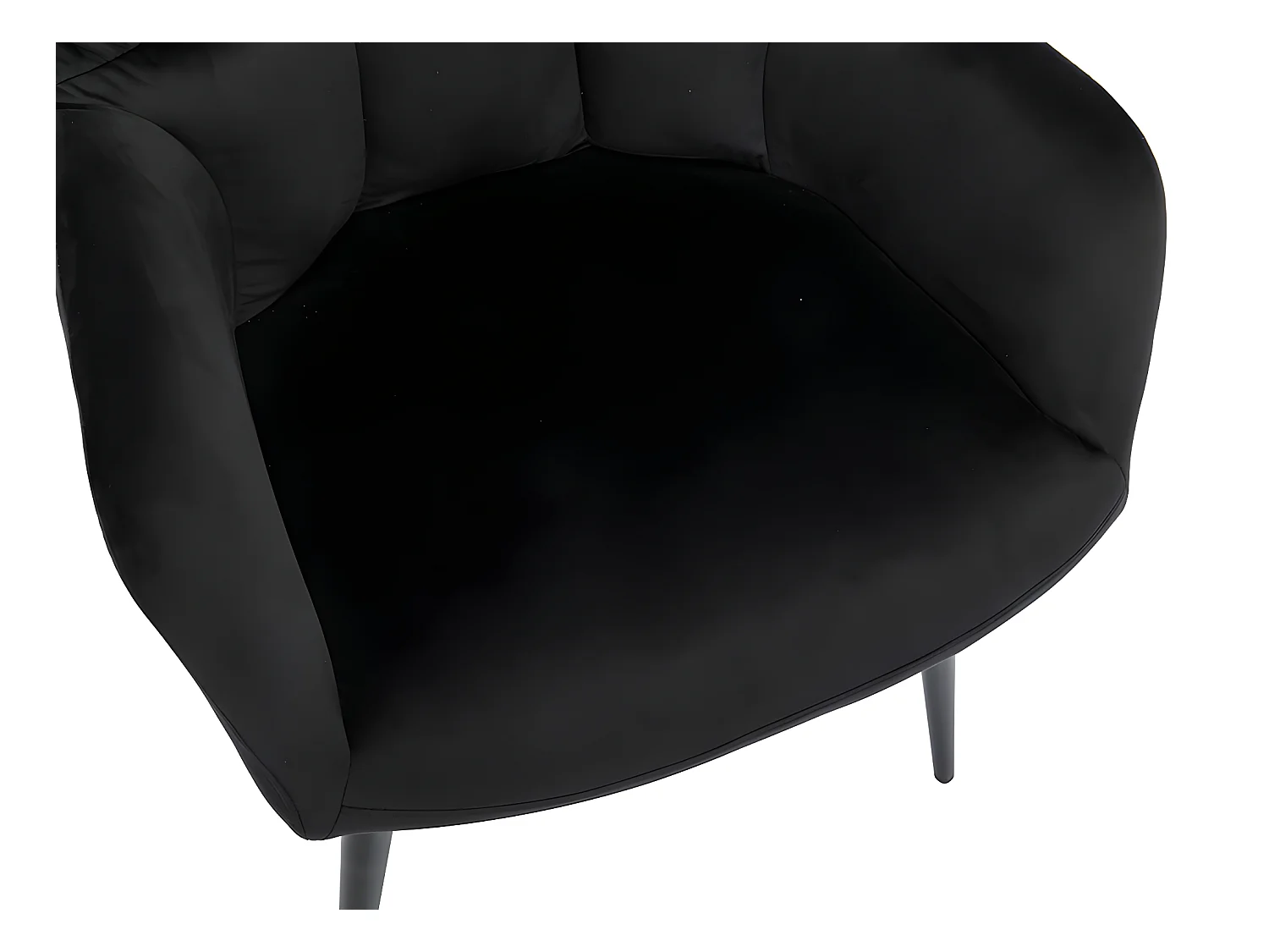 Stuhl 6er-Set - Samt & Metall - Schwarz - PEGA von Pascal MORABITO