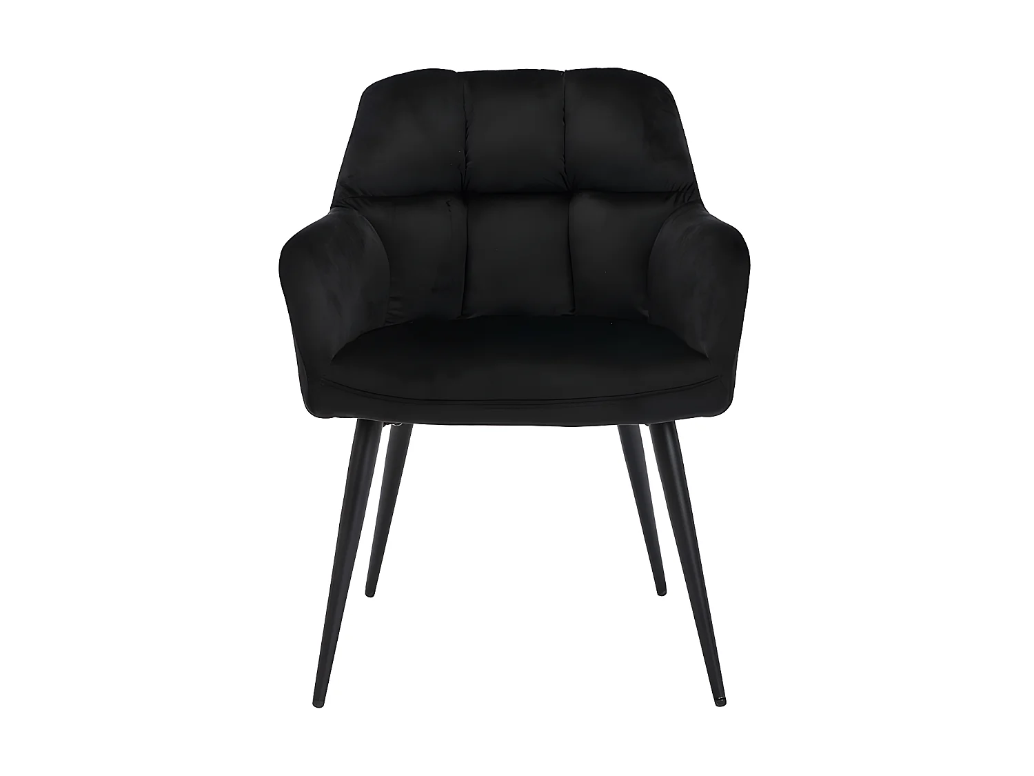 Stuhl 6er-Set - Samt & Metall - Schwarz - PEGA von Pascal MORABITO