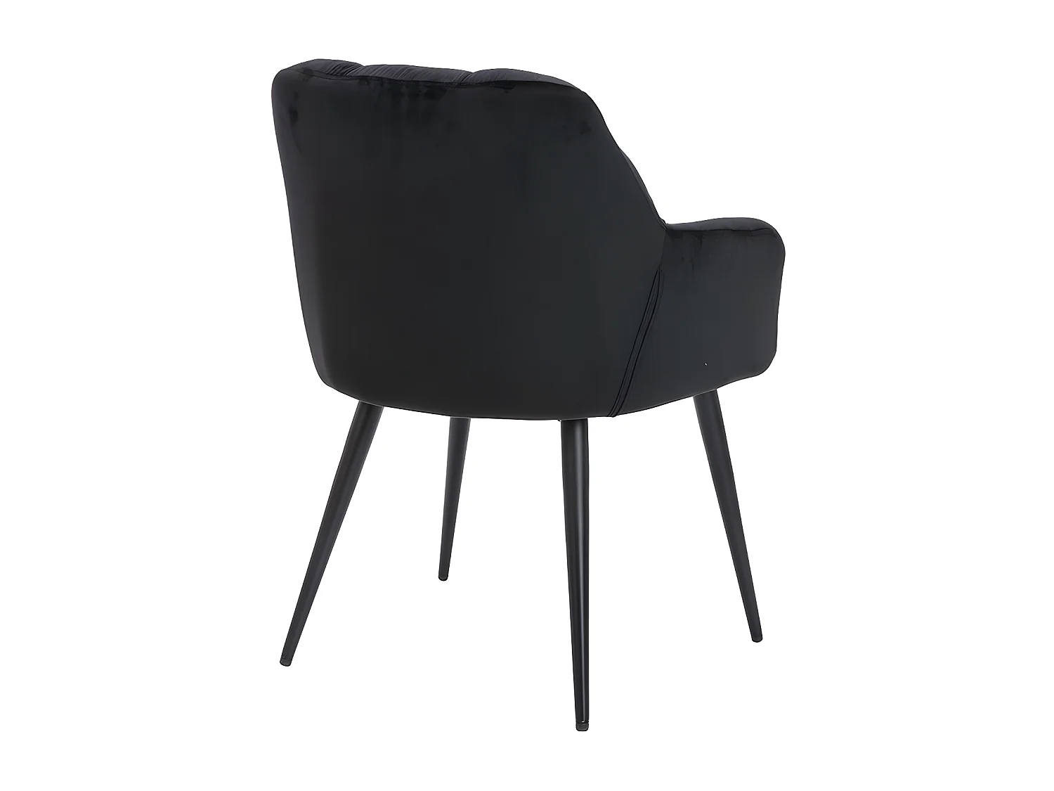 Stuhl 6er-Set - Samt & Metall - Schwarz - PEGA von Pascal MORABITO