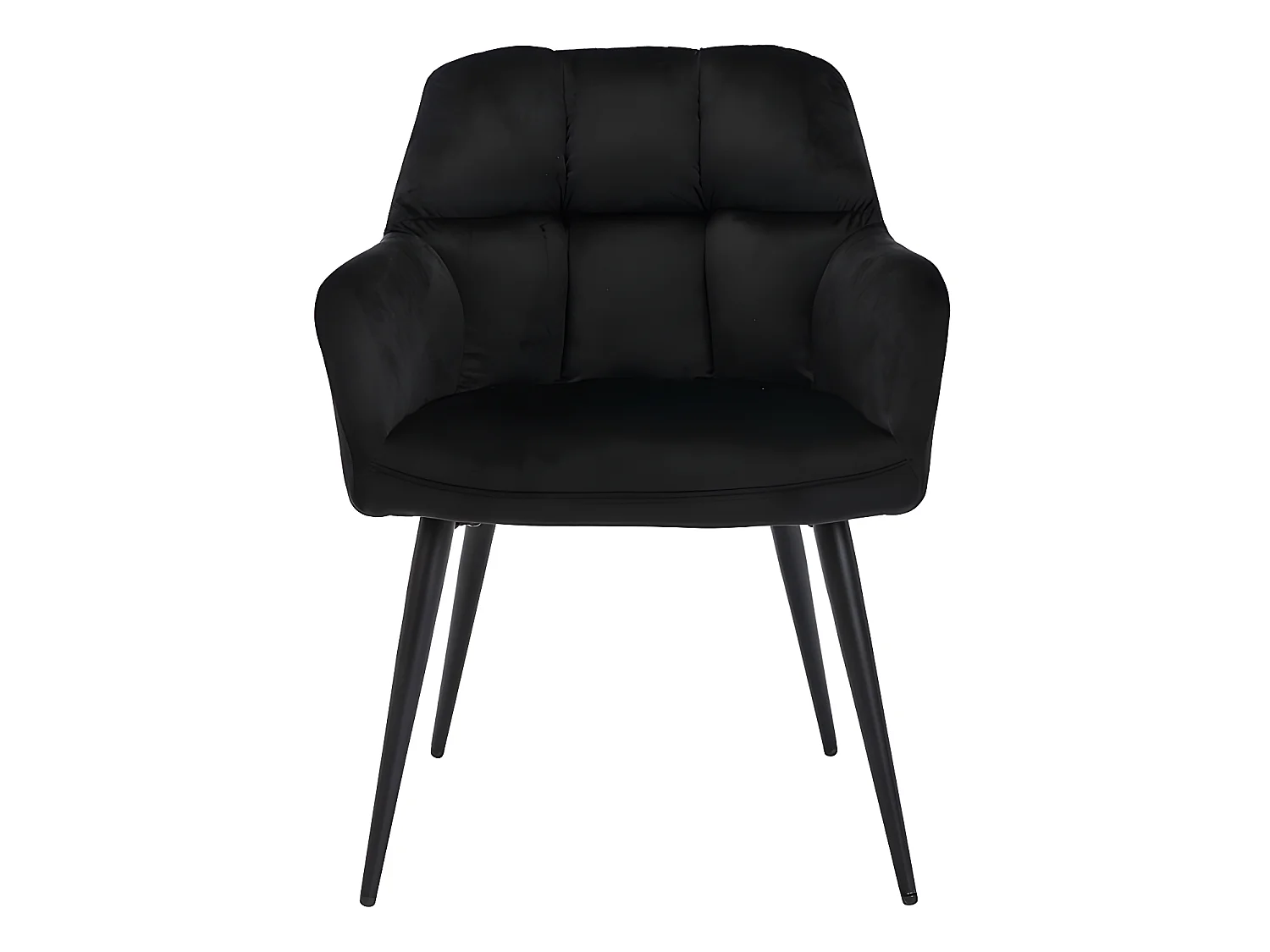 Lot de 6 chaises  avec accoudoirs - Velours et métal - Noir - PEGA de PASCAL MORABITO