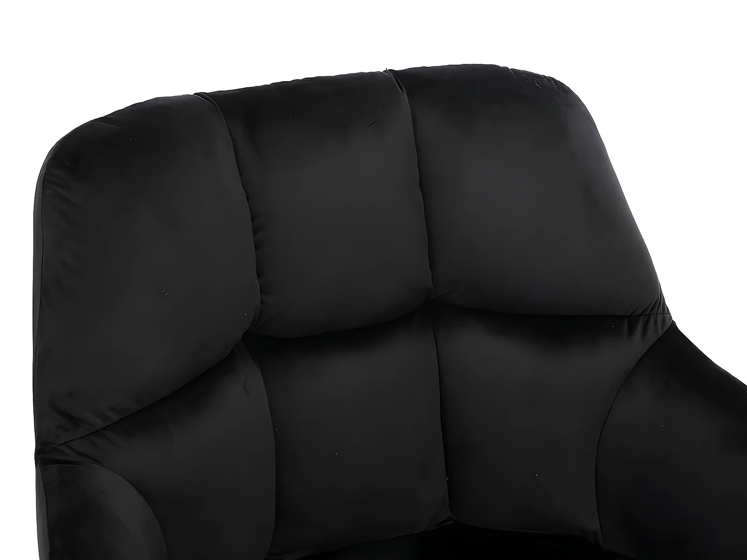 Lot de 6 chaises  avec accoudoirs - Velours et métal - Noir - PEGA de PASCAL MORABITO