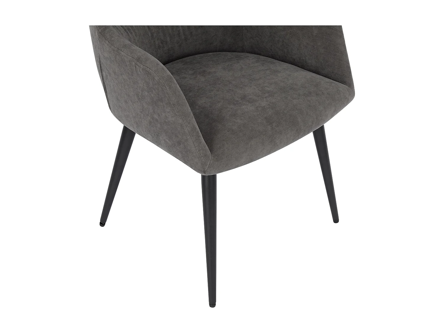 Stuhl 6er-Set - Stoff & Metall - Grau - HEKA