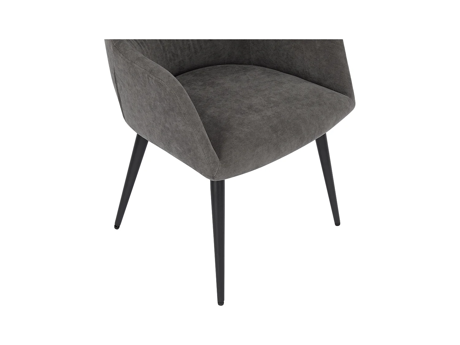 Stuhl 6er-Set - Stoff & Metall - Grau - HEKA