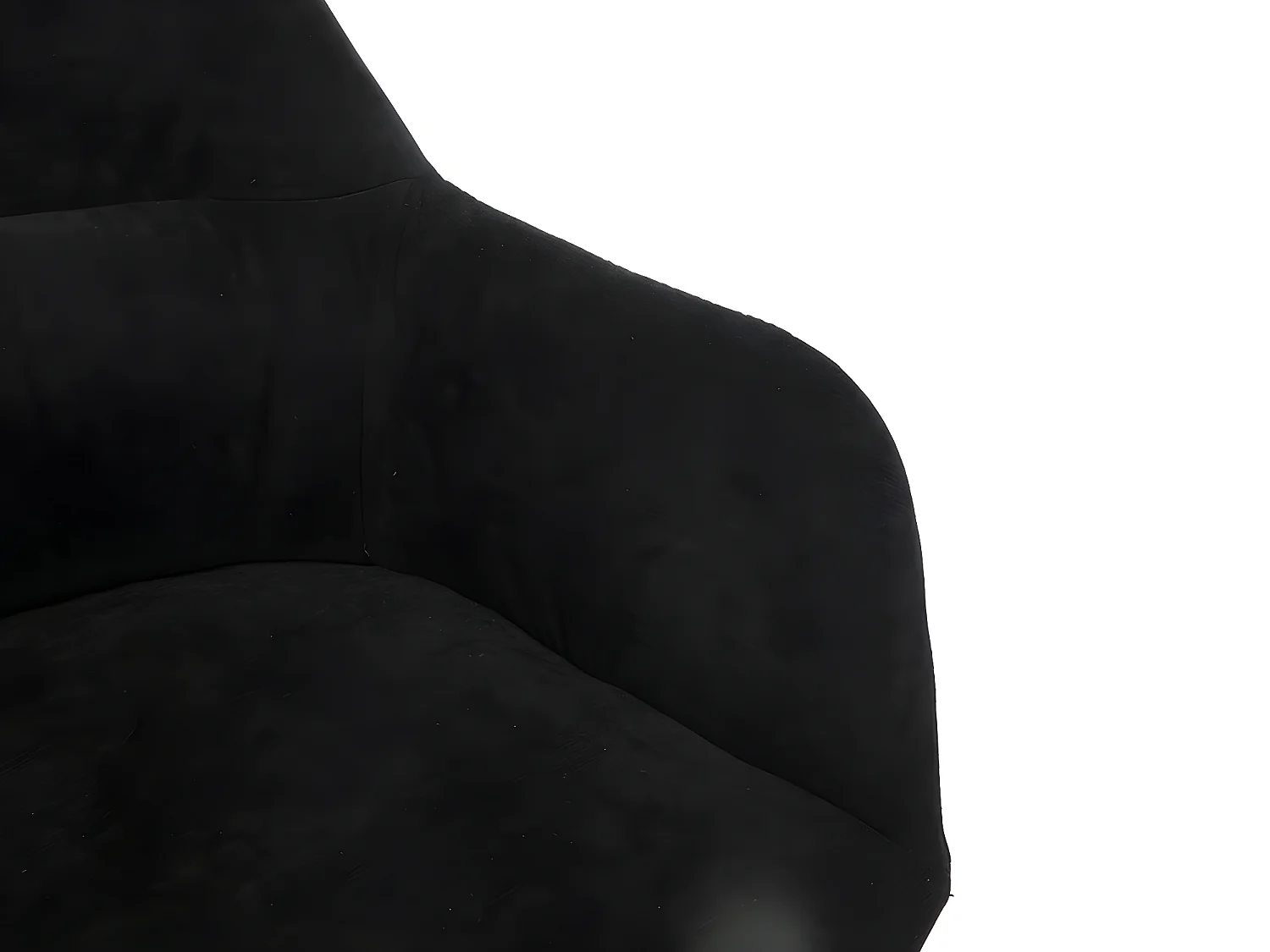 Juego de 2 sillas HEKA - Con brazos - Tela y metal - Negro