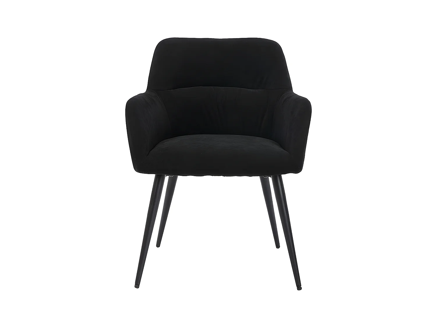 Stuhl 2er-Set - Stoff & Metall - Schwarz - HEKA