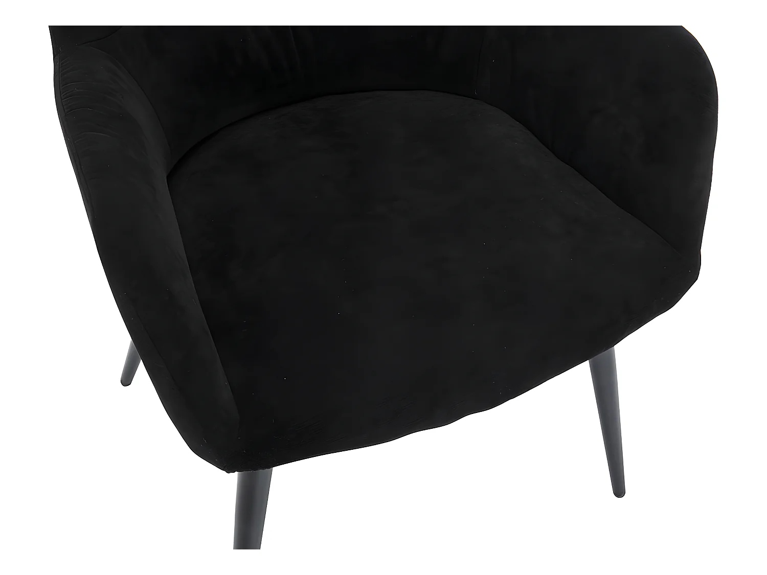 Stuhl 2er-Set - Stoff & Metall - Schwarz - HEKA