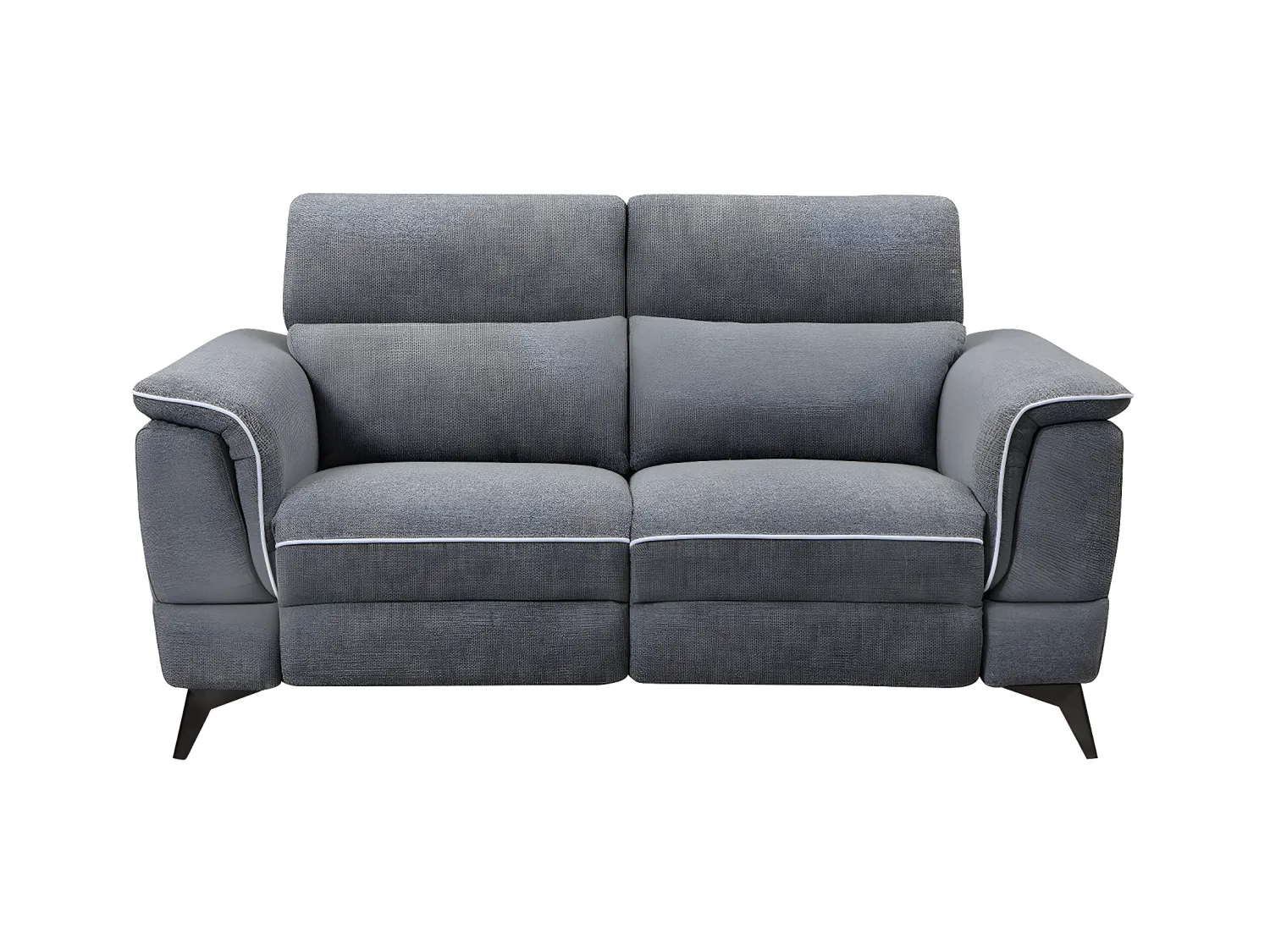 Relaxsofa elektrisch 2-Sitzer - Stoff - Grau - MACARI