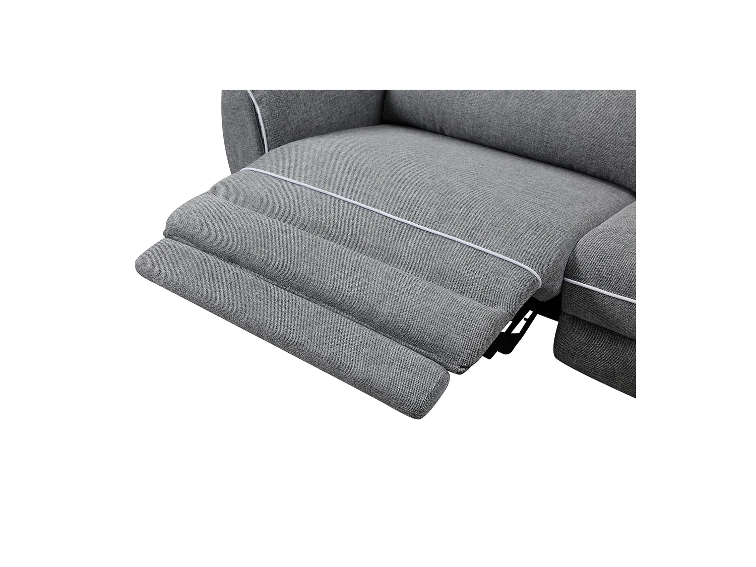 Relaxsofa elektrisch 2-Sitzer - Stoff - Grau - MACARI