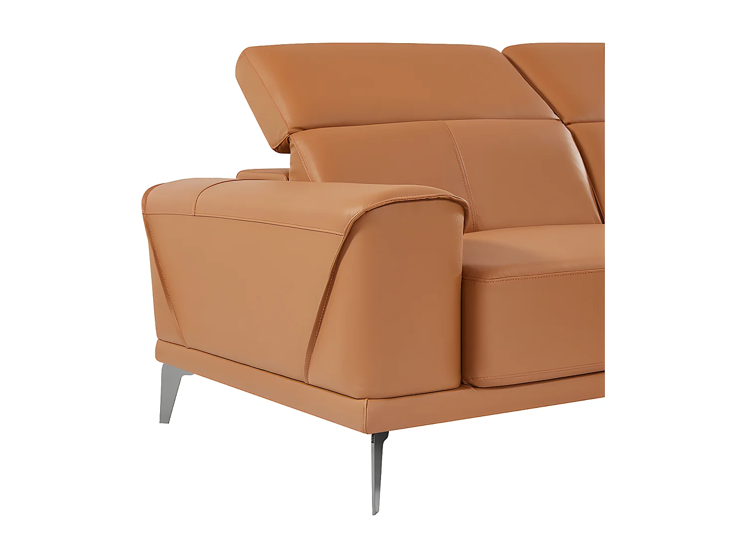 Högervänd buffelskinnssoffa i kamel ANDOR