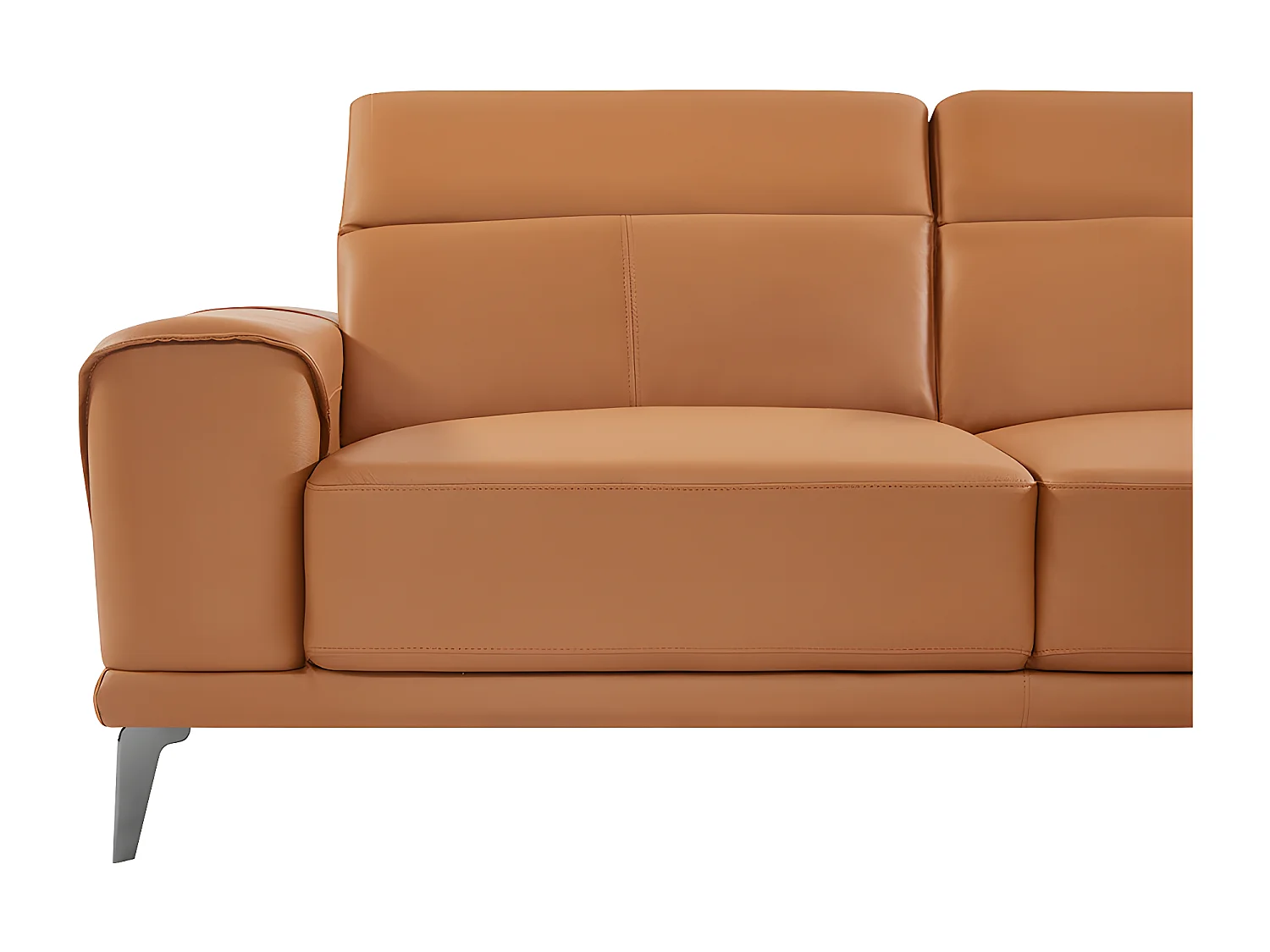 Högervänd buffelskinnssoffa i kamel ANDOR