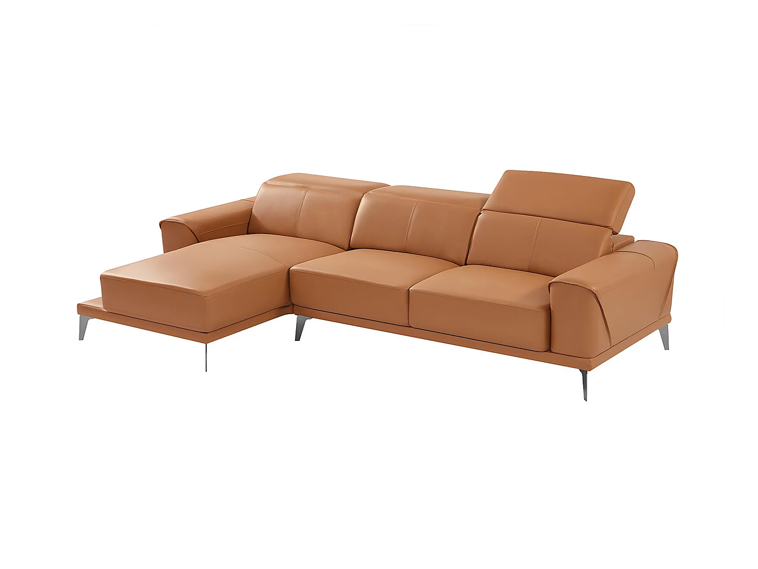 Ecksofa - Büffelleder - Ecke Links - Kamel - ANDOR