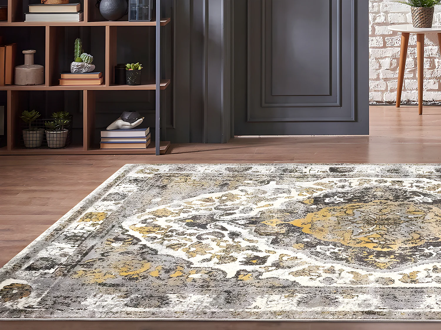 Tappeto 160 x 230 cm Beige e Giallo Vintage Orientale - AGRA