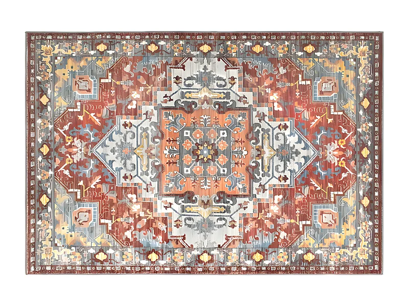Teppich orientalisch - 200 x 290 cm - Rot & Blau - KALYAN