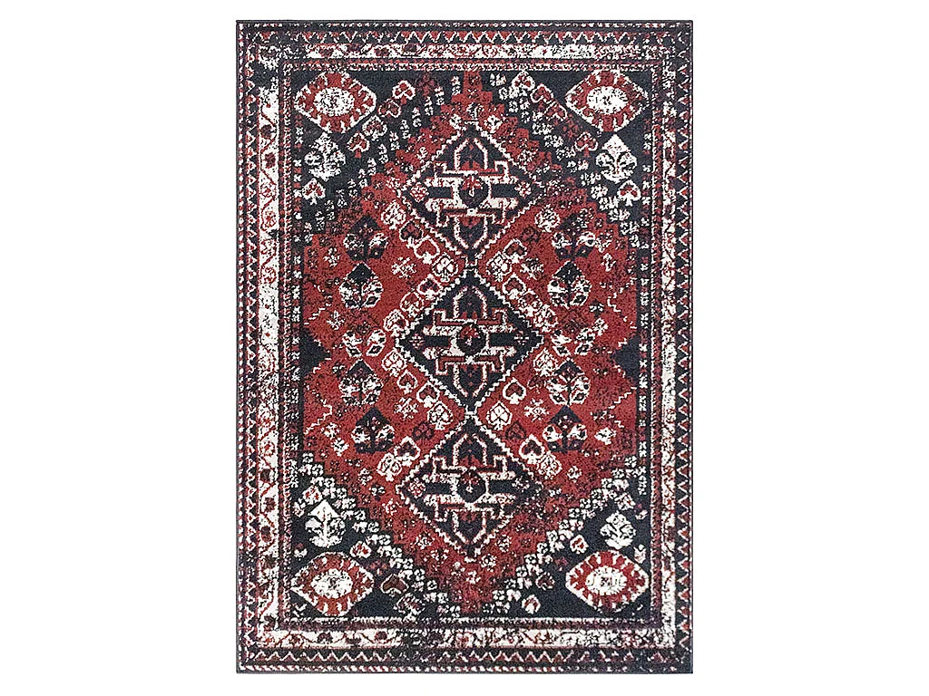 Dywan orientalny SYLHET – 200 × 290 cm – kolor czerwony i czarny