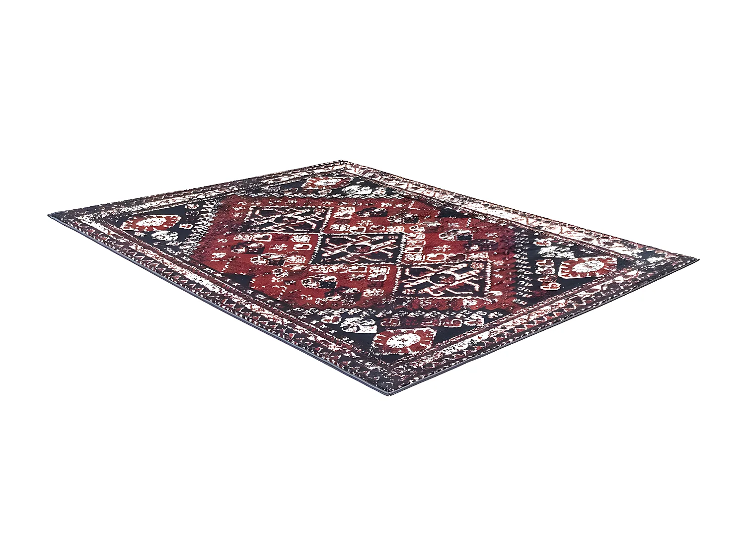 Dywan orientalny SYLHET – 200 × 290 cm – kolor czerwony i czarny