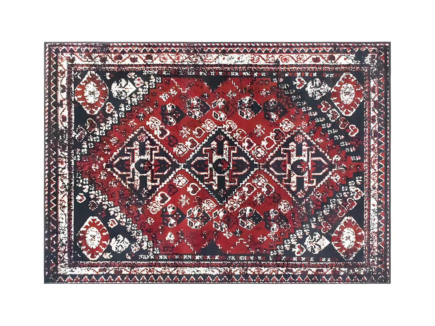 Tapijt Oosterse stijl SYLHET - 200x290cm - Rood en zwart