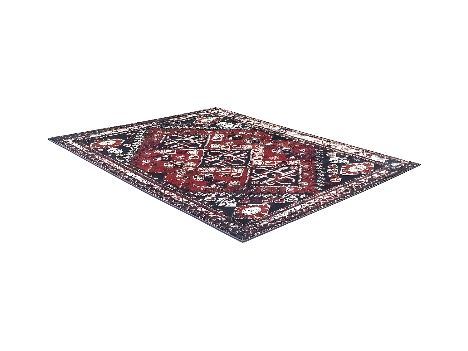 Tapijt Oosterse stijl SYLHET - 200x290cm - Rood en zwart