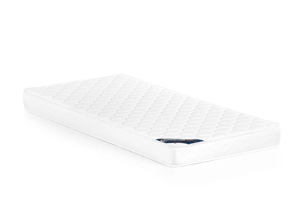 Lit mezzanine NOAH avec bureau et rangements intégrés - 90 x 200 cm - coloris : blanc et anthracite + matelas DANAE