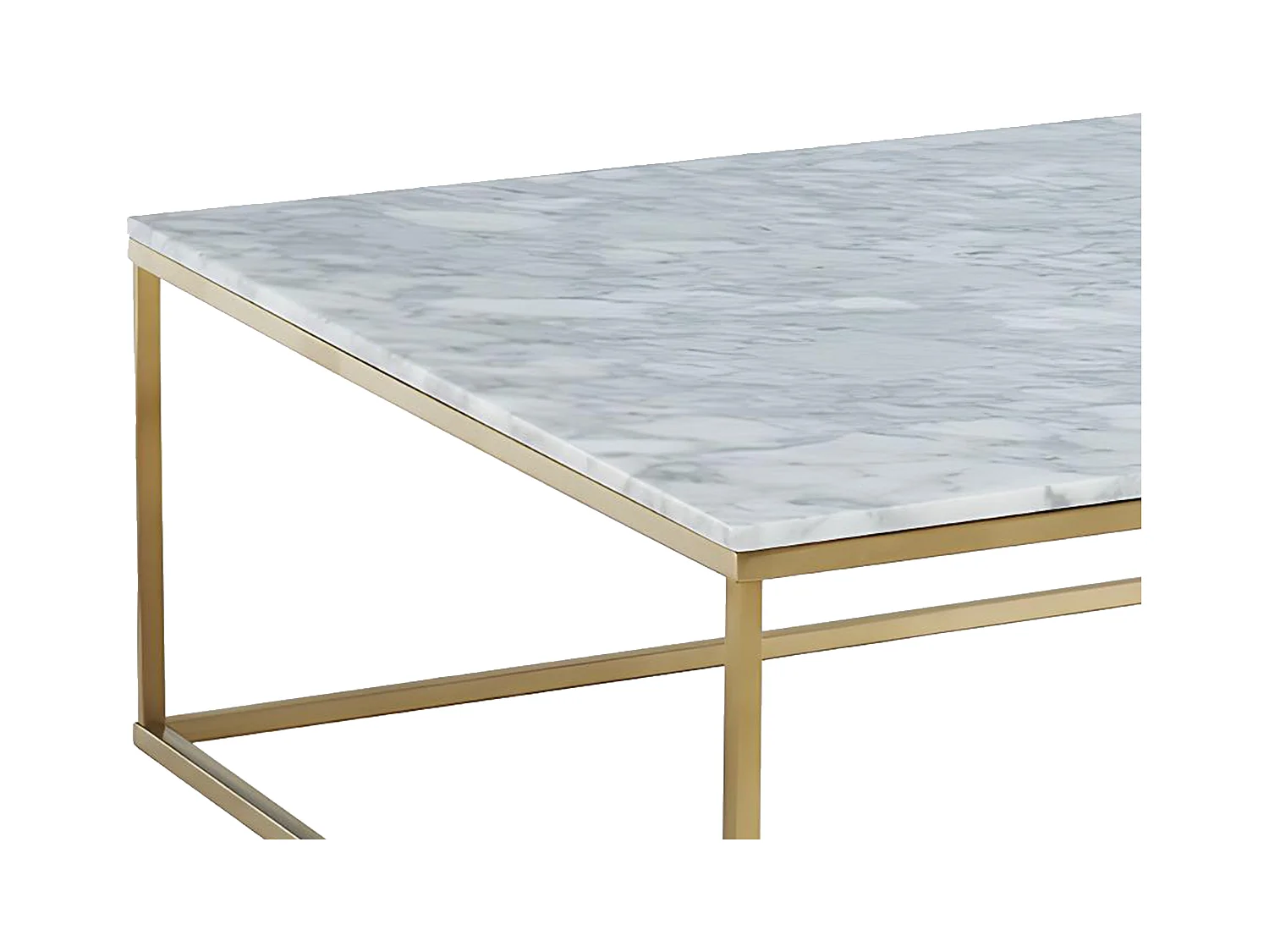 Mesa de centro design em mármore e metal cor branco e dourado - ARETHA de Pascal Morabito