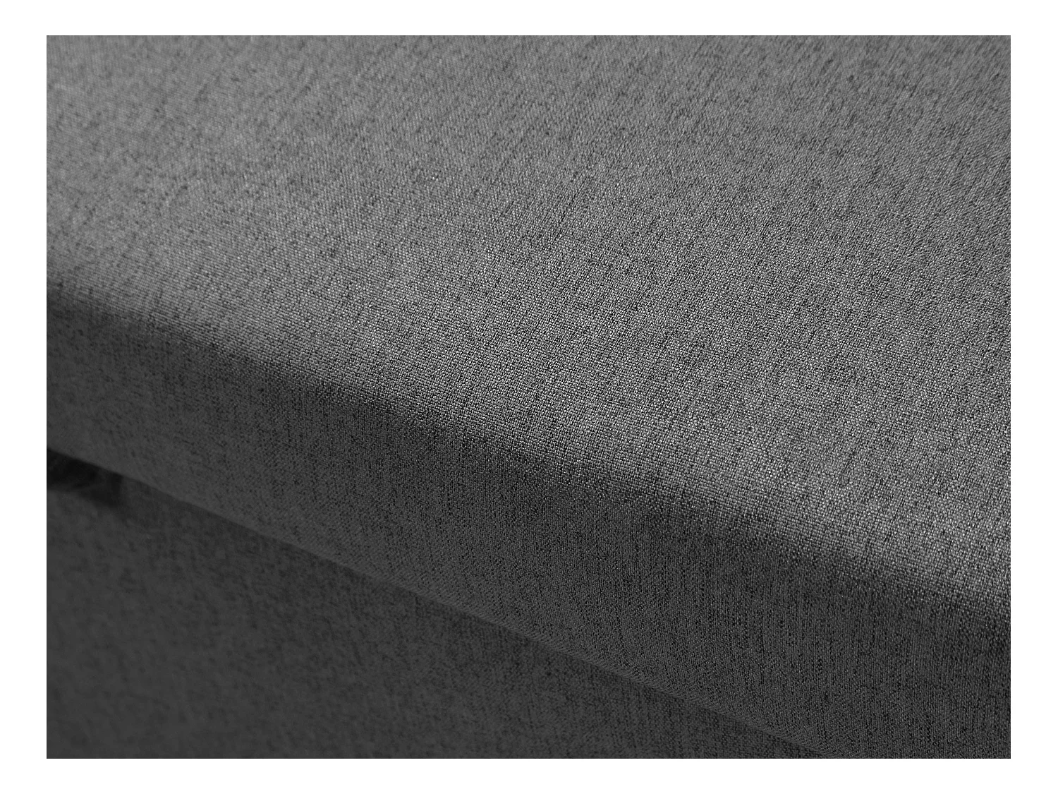 Ecksofa mit Schlaffunktion & Bettkasten + Sessel - Stoff - Anthrazit - SELIM