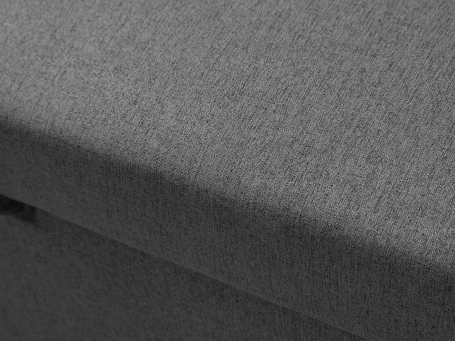 Canapé d'angle convertible et réversible avec rangements et poufs en tissu anthracite SELIM