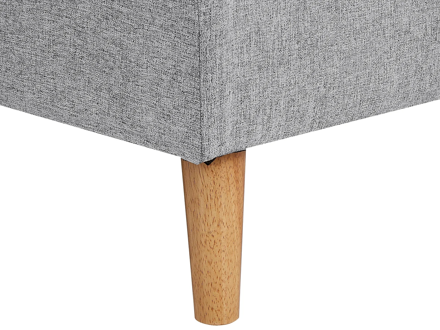 Ecksofa mit Schlaffunktion & Bettkasten + Sessel - Stoff - Hellgrau - KORI