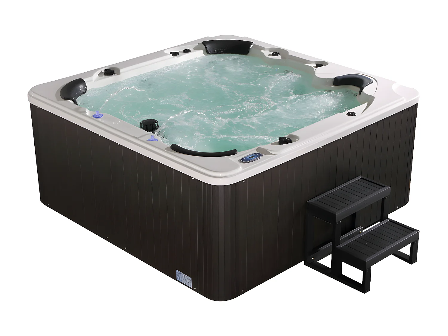 Spa de 6 lugares branco com acessórios 128 jatos C220 x L220 x A97 cm, sistema Balboa, Gama Prestígio - COMINO