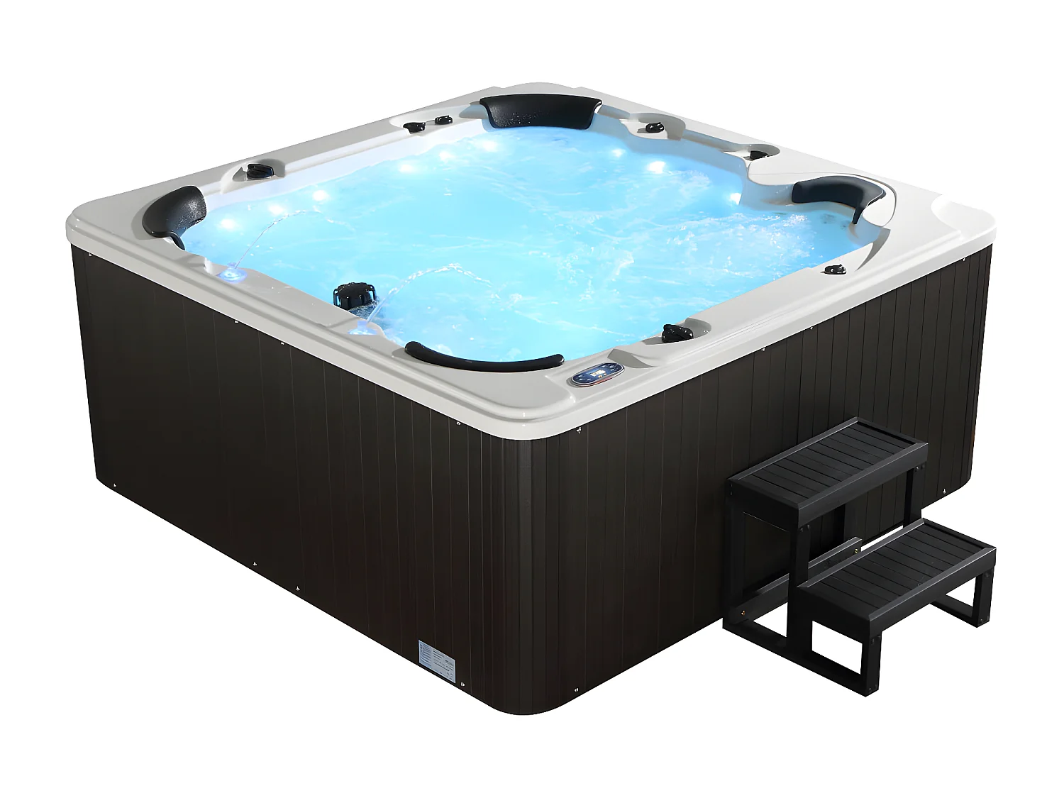 Spa de 6 lugares branco com acessórios 128 jatos C220 x L220 x A97 cm, sistema Balboa, Gama Prestígio - COMINO