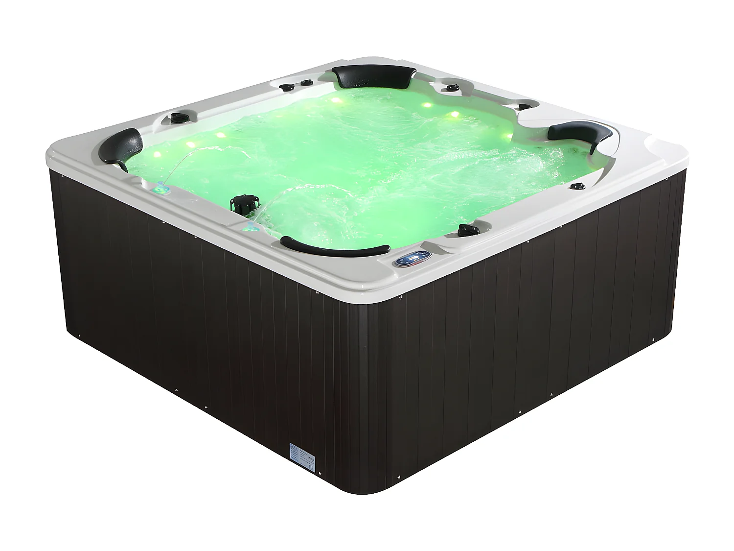 Spa de 6 lugares branco com acessórios 128 jatos C220 x L220 x A97 cm, sistema Balboa, Gama Prestígio - COMINO