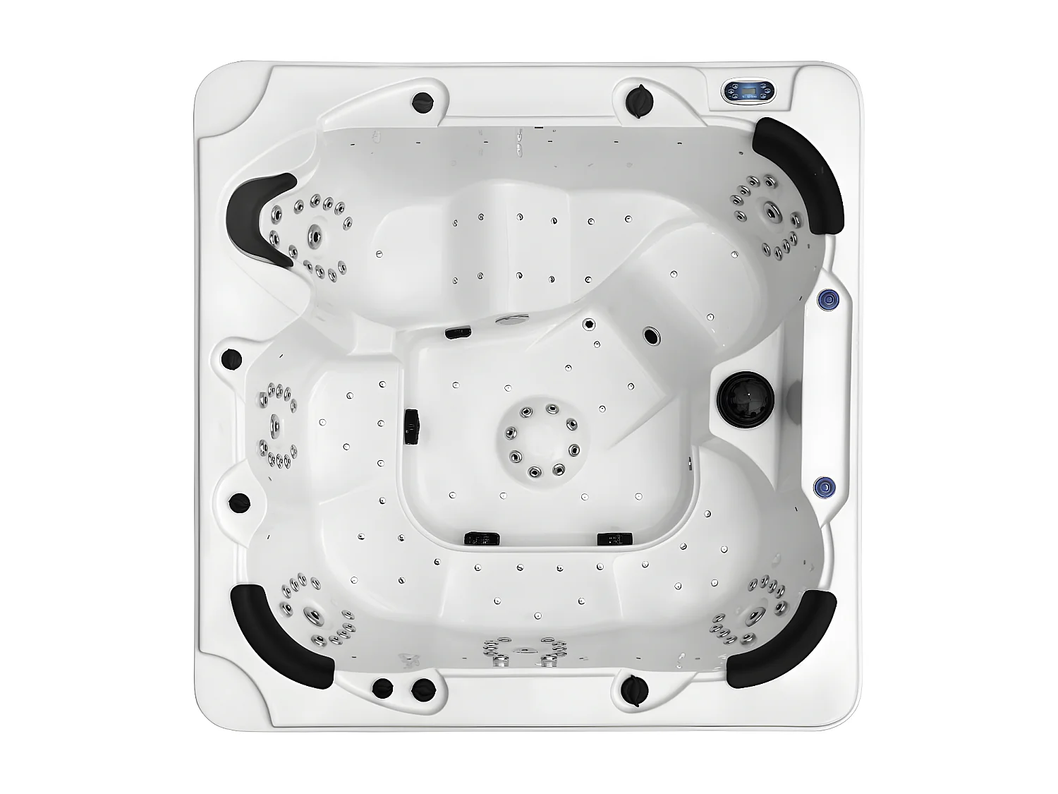 Spa 6 places blanc avec accessoires - Gamme Prestige COMINO - 128 jets - L220 x P220 x H97cm - système Balboa