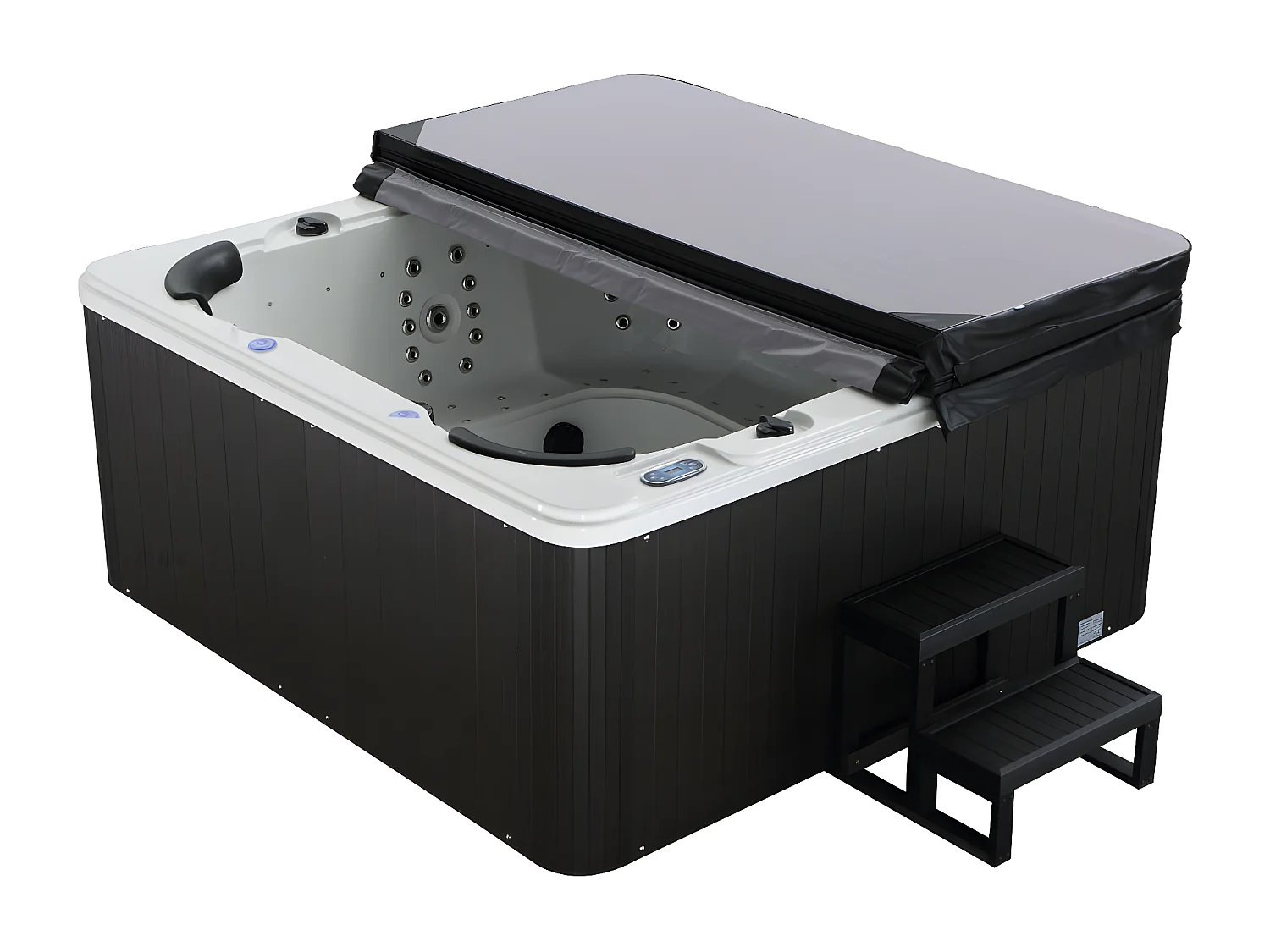 Spa 6 places blanc avec accessoires - Gamme Prestige COMINO - 128 jets - L220 x P220 x H97cm - système Balboa