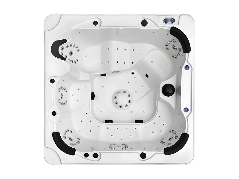 Spa 6 places blanc avec accessoires - Gamme Prestige COMINO - 128 jets - L220 x P220 x H97cm - système Balboa