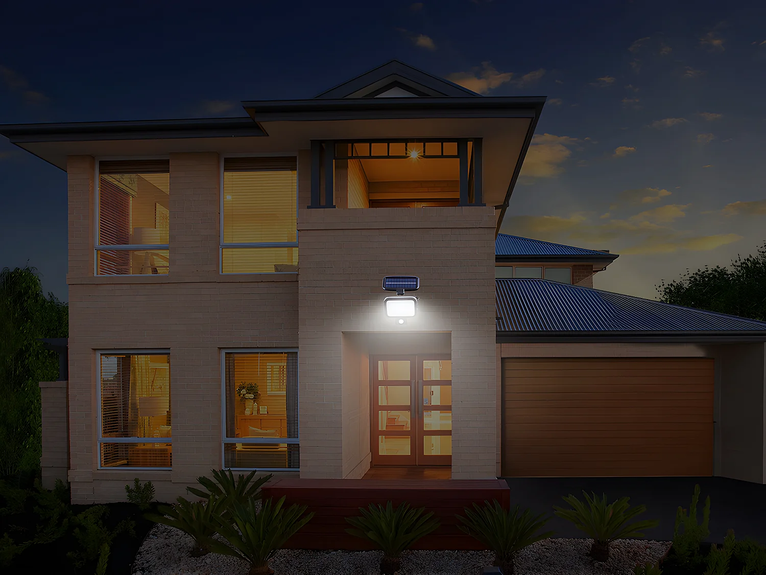 Projecteur solaire - 62 leds avec détecteur de mouvement VINCA - 500 Lumens - Noir